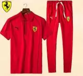 ferrari ensemble pantalon de sport sweat-shirt jogging double pony red